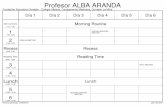 Profesor ALBA ARANDA · Profesor ALBA ARANDA. Fundación Educativa Cerrejón - Colegio Albania, Campamento Mashaisa, Cerrejón La Mina Horario generado:12/08/2019 aSc Horarios 3A