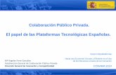 Colaboración Público Privada. El papel de las Plataformas ... 2014/1996711060… · funcionamiento de la llamada "triple hélice": empresa-Administración-organismos de ... Acciones