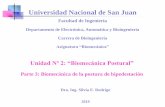 Universidad Nacional de San Juandea.unsj.edu.ar/biomecanica/Tema2_Biomec Postural_Parte 3... · 2019-04-04 · Biomecánica de la Postura de Bipedestación Es una postura distintiva