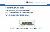 NORMAS DE ORGANIZACIÓN, FUNCIONAMIENTO Y CONVIVENCIA · 2018-05-22 · Normas de Organización Funcionamiento y Convivencia NOFC - CEIP María Muñoz Mayor Estas revisiones y actualizaciones