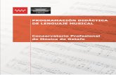 PROGRAMACIÓN DIDÁCTICA DE LENGUAJE MUSICAL Conservatorio Profesional de Música de ... · 2019-01-31 · PROGRAMACIÓN DE LENGUAJE MUSICAL 6 Conservatorio Profesional de Música.