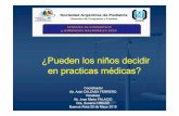 ¿Pueden los niños decidir en practicas médicas? · TIPS para construir un articulo Dr. Jose M Palacio PhD ... Ley 25326 Habeas Data. Año 2000 Ley 26529 Derechos del Paciente.
