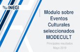 Módulo sobre Eventos Culturales seleccionados …...Módulo sobre eventos culturales seleccionados (MODECULT), el cual tiene como objetivo generar información estadística sobre