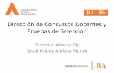 Directora: Mónica Eijo Subdirectora: Adriana Munda · Concurso de Títulos Antecedentes y Oposición para la Cobertura de Cargos de Secretarios Nivel Secundario Resolución 107/14