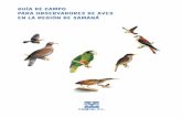 GUÍA DE CAMPO PARA OBSERVADORES DE AVES EN LA REGIÓN …naturatravel.cl/aves.pdf · 2014-09-02 · GUÍA DE CAMPO PARA OBSERVADORES DE AVES EN LA REGIÓN DE SAMANÁ Publicación