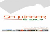 SCHWAGER ENERGY S.A MEMORIA ANUAL Y BALANCE 2013 · su apoyo a la Sociedad para la concreción de los Proyectos en ERNC y para el logro de ciertos objetivos estratégicos que se ha