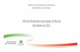 Gobierno del Estado de Zacatecas Secretaría de Finanzas · 2014-06-10 · En cumplimiento al Art. 82 fracción XVII de la Constitución Política del Estado de Zacatecas, se informa