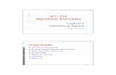 SCC-210 Algoritmos Avançados - USPwiki.icmc.usp.br/images/d/d9/SCC210Cap5_Slides.pdf · 2018-09-25 · 1 SCC-210 Algoritmos Avançados Capítulo 5 Aritmética & Álgebra Adaptado