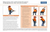 Ejercicios de estiramiento para trabajadores de construcciónEjercicios de esti trabajadores de . ramiento para construcción e22067 (Rev. 06/15) 1 of 2 ©2015 State Compensation Insurance