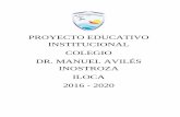PROYECTO EDUCATIVO INSTITUCIONAL COLEGIO DR. MANUEL … · 2018-07-04 · planta docente y no docente de 28 personas, de los cuales 13 son docentes de aula, 2 educadoras de párvulos,
