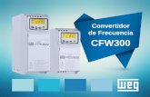 Convertidor de Frecuencia CFW300 · Tensión de Alimentación (V) Corriente nominal de salida (A) 110-127 Monofásico 220 Trifásico 220 Monofásico 0 4 6 10 15 Convertidor de frecuencia