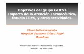 Objetivos del grupo GHEVI. Impacto de la Atención ...gruposdetrabajo.sefh.es/ghevi/images/stories... · •Proyectos en fase de estudio VHB ... de registros de Farmacia Hospitalaria,