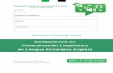 Competencia en Comunicación Lingüística en Lengua ...Evaluación final 6º de Educación Primaria Competencia en Comunicación Lingüística en Lengua Extranjera (Inglés) 6 Servicio