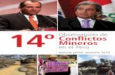 Observatorio de Conflictos Mineros...14 Observatorio de Conflictos Mineros en el Perú 7 Conflictos sociales a nivel nacional De 11 a más conflictos De 11 a más conflictos De 11