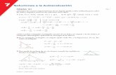 Soluciones a la Autoevaluación · 7 Soluciones a la Autoevaluación Unidad 7. Trigonometría 4 En este triángulo, halla la altura sobre AC, el área del triángulo y el ángulo