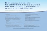 Del concepto de la utilidad terapéutica de los ...fgcasal.org/publicaciones/utilidad_medicamentos.pdf · Del concepto de la utilidad terapéutica de los medicamentos a su aplicabilidad