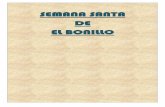 SEMANA SANTA DE EL BONILLO Santa El Bonillo.pdf · 2018-12-03 · toque renacentista en su vestimenta que los integra en el propósito cultural que los cofrades defienden. Acompaña