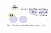 Variables Aleatorias y Principios de Simulación...de probabilidad continua o función de densidad de probabilidad de la variable aleatoria continua X, definida en el conjunto de números