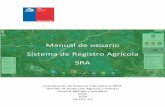 Manual de usuario Sistema de Registro Agrícola SRAMANUAL SISTEMA DE REGISTRO AGRICOLA PARA USUARIOS EXTERNOS 6 Manual de Usuario Volver a Inicio Sistema de Registro Agrícola –