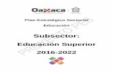 Educación Superior 2016-2022 - Oaxacaprogramas que fortalecen la formación de capital humano con capacidades profesionales que les permitan transformar los escenarios de bajo desarrollo