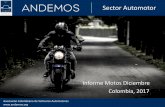 Presentación de PowerPoint - AndemosColombia, 2017 Informe Motos Diciembre Sector Automotor Asociación Colombiana de Vehículos Automotores
