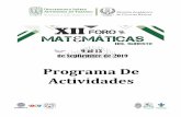 Programa De Actividadescongresos.ujat.mx/foromatematicas/wp-content/uploads/... · 2019-09-06 · DACB, entre 1992 y 1994 de la Maestría en Ciencias (Matemáticas) de la acultadF