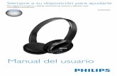 SHB4000 Alguna Philips2 ES 1 Importante Seguridad auditiva Peligro • Para evitar daños en los oídos, limite el tiempo de uso del auricular a un volumen alto y ajuste el volumen