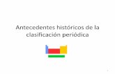 Antecedentes históricos de la clasificación periódicadepa.fquim.unam.mx/amyd/archivero/historiaTP_30273.pdf · 2015-03-04 · Antecedentes históricos de la clasificación periódica