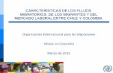 CARACTERÍSTICAS DE LOS FLUJOS MIGRATORIOS, DE LOS ... · Las condiciones laborales de los colombianos en Chile, están relacionadas con trabajos de baja calificación, asociados