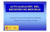Actualizaci n del Registro de Biocidas.ppt) · 2012-06-21 · ambientes clínicos y quirúrgicos: AGENCIA ESPAÑOLA DE MEDICAMENTOS Y PRODUCTOS SANITARIOS. DIRECTIVA 98/8/CE DEL PARLAMENTO