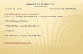 QUÍMICA DE ALIMENTOS I - UNAMdepa.fquim.unam.mx/amyd/archivero/Introduccion1_24529.pdf · 2013-08-14 · quÍmica de alimentos i programa - calendario (semestre 14-i) lu y mi 13