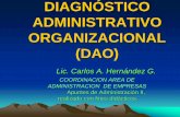 DIAGNÓSTICO ADMINISTRATIVO ORGANIZACIONAL (DAO)...ORGANIZACIONAL (DAO) Lic. Carlos A. Hernández G. COORDINACION AREA DE ADMINISTRACION DE EMPRESAS Apuntes de Administración II,