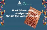 Homicidios en niños mexiquenses. · 2019-11-30 · Sexo, Edad y Lugar de Residencia del caso. La variable sexo tiene 2 clasificaciones: 1) hombres y 2) mujeres. La variable lugar