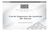 Corte Superior de Justicia de TacnaJueves 5 de diciembre de 2019 Corte Superior de Justicia ... S/. 0,00 la palabra SUPLEMENTO JUDICIAL. 2 SUPLEMENTO JUDICIAL TACNA Jueves 5 de diciembre
