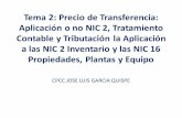 Tema 2: Precio de Transferencia: Aplicación o no NIC 2, … · 2017-05-07 · libros de los mismos se reconocerá como gasto del periodo en el que se reconozcan los correspondientes