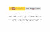 PRESCRIPCIONES PARTICULARES DEL SERVICIO PORTUARIO … · Prescripciones Particulares del servicio portuario básico de amarre y desamarre en el Puerto de Alicante . - Página 5 -
