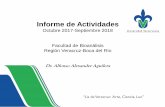 Informe de Actividades - Universidad Veracruzana · 2018-10-16 · Avances en el programa para la transferencia de tecnología, la consecución de fondos y generación de patentes.