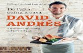 David Andrés De l’alta DAVID ANDRÉS · PESSICS DE XAI FULLAT Per a 4 racions Ingredients: 4 porcions de llom de xai 60 g de carn cruixent torrada i picada 4 làmines de pell cruixent