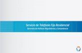 Servicio de Telefonía Fija Residencial...De un total de 2.99 millones de líneas fijas de abonados en servicio a septiembre de 2015, las líneas de telefonía fija alámbricas representan