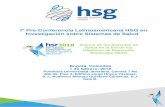 Presentación de PowerPointhealthsystemsresearch.org/hsr2018/wp-content/uploads/... · 2018-09-25 · I°Pre-Conferencia Latinoamericana HSG en Investigación sobre Sistemas de Salud