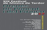 XIX Festival de Música de Tardor - Institut d'Estudis ... · Sonata en Si bemoll Major Johann Sebastian Bach (1685-1750) Preludi i fuga en si menor BWV 544 Preludi de coral sobre