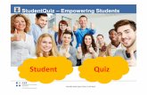 Slides StudentQuiz Empowering Students - Castellano...StudentQuizcolecciona los datos de cada pregunta y evalúa a los estudiantes basándose en su contribución y sus respuestas.