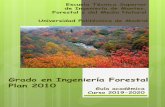 Grado en Ingeniería Forestal Plan 2010 - UPM · 135001605 ordenaciÓn de montes y valoraciÓn agraria 7 ori 6º 135001606 incendios forestales 4 ori 6º 2. orientaciÓn industrias