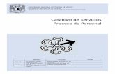 Catálogo de Servicios Proceso de Personal · 2018-07-25 · sabático, beca, ocupar un cargo público de importancia, desempeño de funciones administrativas, estudios en el país