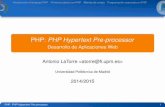 PHP: PHP Hypertext Pre-processorlaurel.datsi.fi.upm.es/.../asignaturas/daw/daw-php.pdfIntroducción al lenguaje PHPPrimeros pasos con PHPManejo de arraysProgramación avanzada en PHP