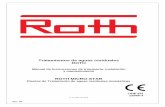 Tratamientos de aguas residuales ROTH - Roth-Spain... · 2018-09-25 · depósitos si la altura de la capa freáticaes superior al fondo del depósito ez instalado. una v Prever un