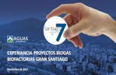 EXPERIANCIA PROYECTOS BIOGAS BIOFACTORIAS GRAN …4echile.cl/4echile/wp-content/uploads/2017/11/Taller-Biogas-Biofactorias-AA.pdf · de metros cúbicos fue el volumen de agua limpia