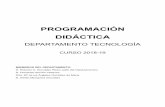 PROGRAMACIÓN DIDÁCTICA - Galiciacentros.edu.xunta.es/iesoteropedrayo.ourense/programac...DEPARTAMENTO DE TECNOLOGÍA I.E.S. “RAMÓN OTERO PEDRAYO” OURENSE CONTEXTUALIZACIÓN