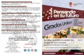 Pensando en tu futuro - ileon · Conoce todo lo que la Universidad de León puede ofrecerte unileon.es/estudiantes  Pensando en tu futuro Jornadas de PUERTAS ABIERTAS