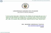 UNIVERSIDAD AGRARIA DEL ECUADOR - Sociedad …XI Congreso Ecuatoriano de la Ciencia del Suelo OBJETIVOS General: • Evaluar el efecto de tres niveles de N‐P‐K y dos de biofertilizante